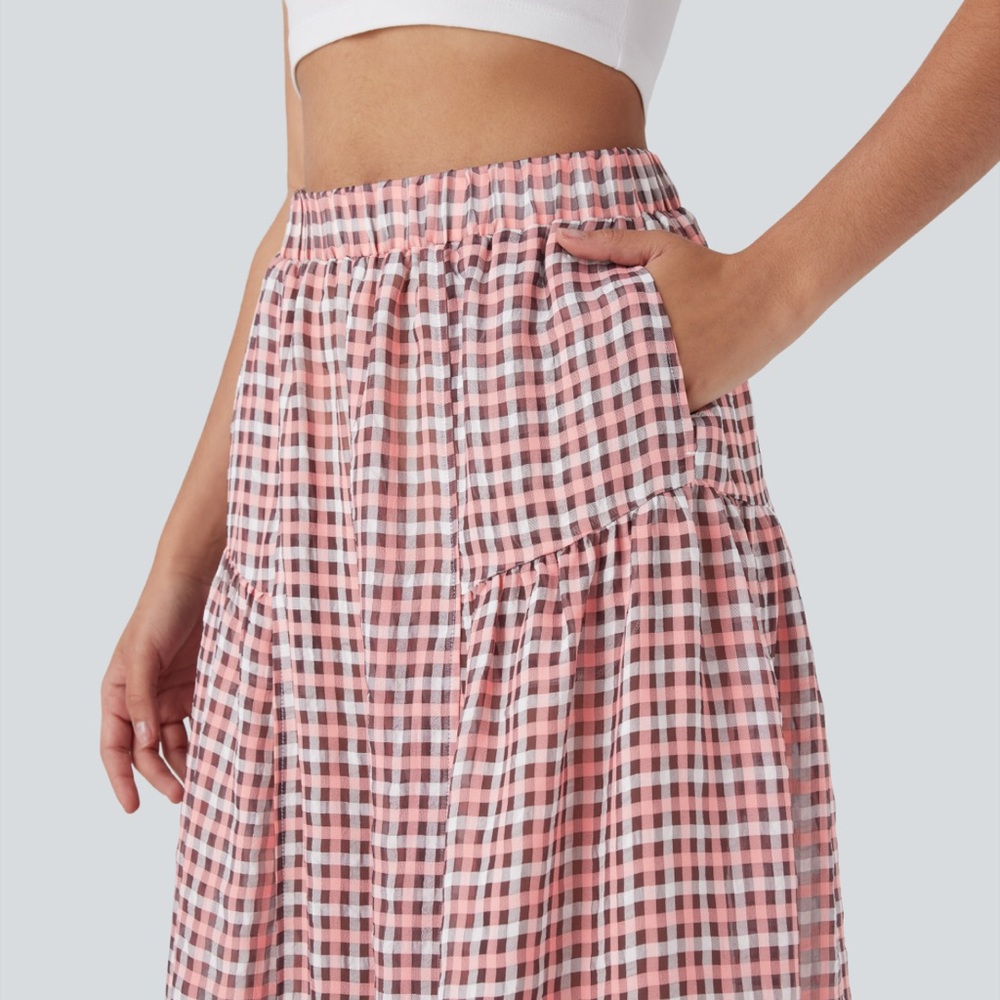 💖Halara High Waisted Pocket Wide Leg Flowy Plaid
Casual Pants - Picture 4 of 7